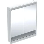 Biztonságos fizetés Geberit One tükrös szekrény polccal és ComfortLight világítással 75 cm, fehér 505.822.00.2