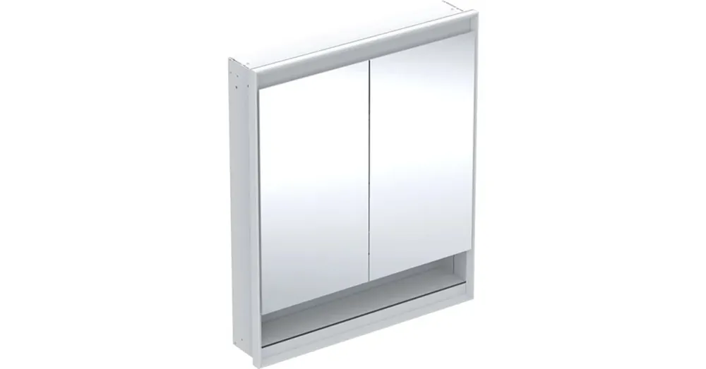 Biztonságos fizetés Geberit One tükrös szekrény polccal és ComfortLight világítással 75 cm, fehér 505.822.00.2
