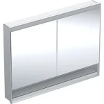 Geberit One tükrös szekrény polccal és ComfortLight világítással 120 cm, eloxált alumínium 505.825.00.1 Legkelendőbb