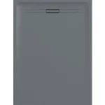 Prémium Geberit Sestra szögletes zuhanytálca 80x140 cm, strukturált pala, szürke 550.266.00.2