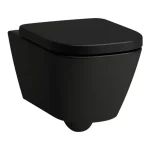 Vedd meg most LAUFEN MEDA Fali WC `Advanced`, öblítőperem nélkül, mélyöblítéssel, "Silent Flush" öblítéssel Matt fekete H8201107160001