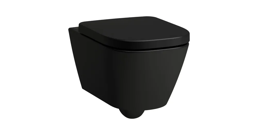 Vedd meg most LAUFEN MEDA Fali WC `Advanced`, öblítőperem nélkül, mélyöblítéssel, "Silent Flush" öblítéssel Matt fekete H8201107160001