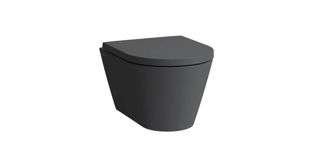 Népszerű LAUFEN Kartell LAUFEN Fali WC öblítőperem nélkül, mélyöblítéssel, "Silent Flush" öblítéssel Matt grafit H8213317580001