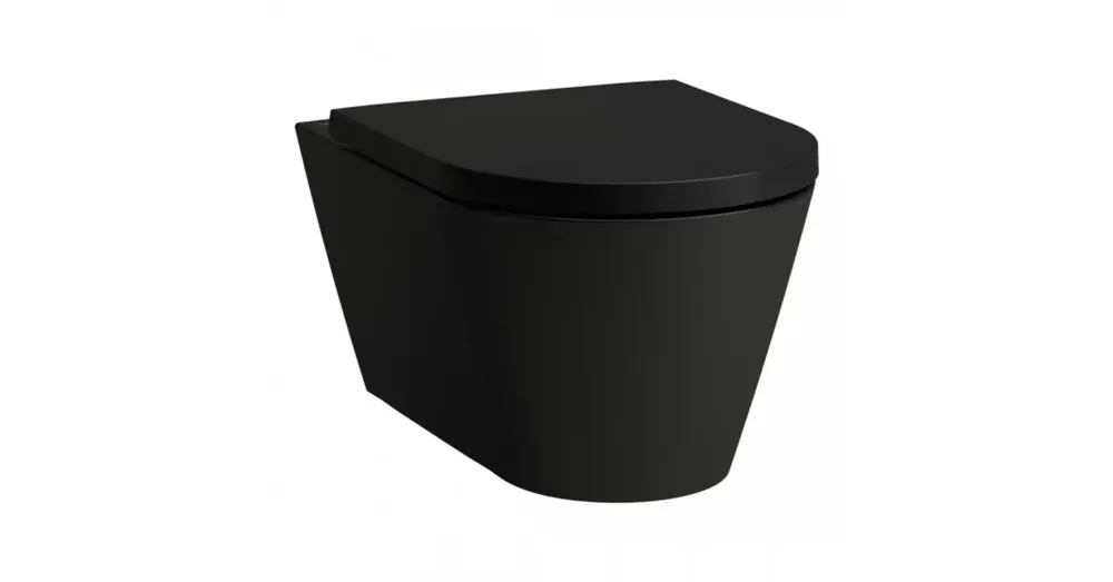 Gyors szállítás LAUFEN Kartell LAUFEN Fali WC öblítőperem nélkül, mélyöblítéssel, "Silent Flush" öblítéssel Matt fekete H8213317160001