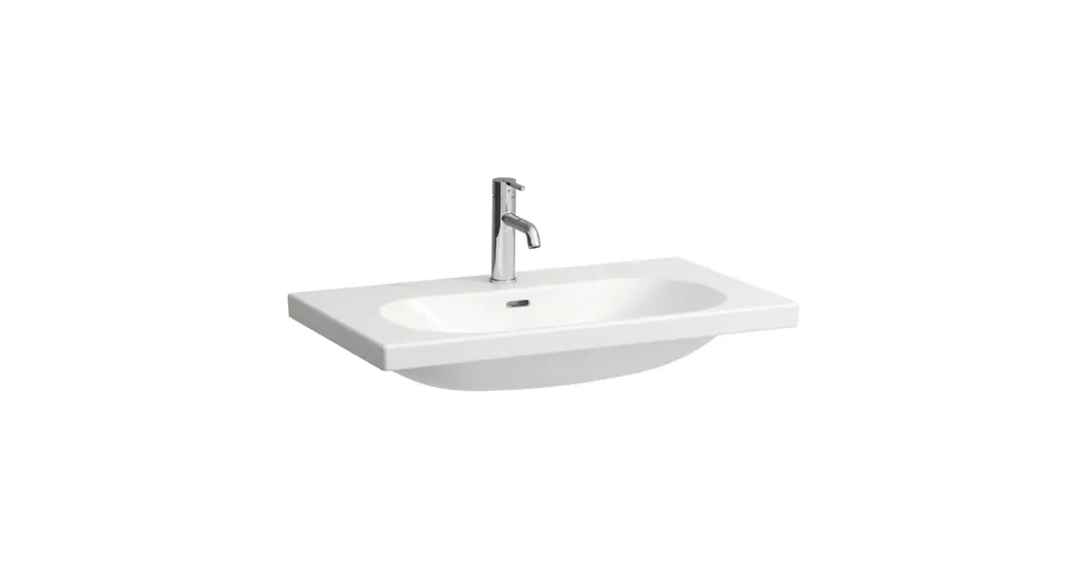 LAUFEN LUA Mosdó, alsó felülete csiszolt, egy csaplyuk, középen, Fehér H8160870001041 Expressz szállítás