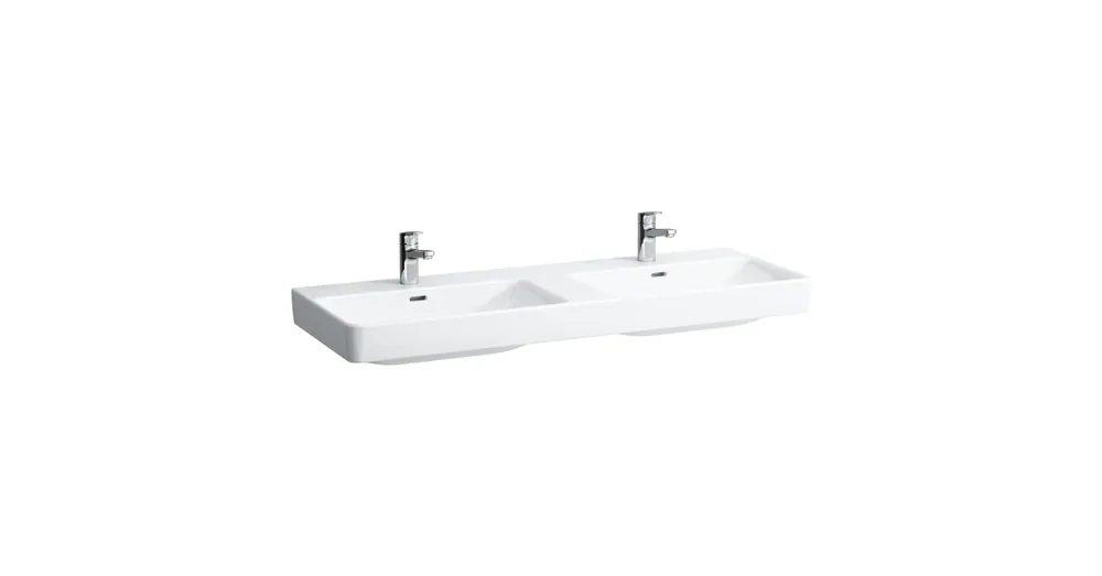 LAUFEN LAUFEN PRO S Ráépíthető dupla mosdó, egy csaplyuk, középen, Fehér LCC bevonattal H814968A001041 Akció