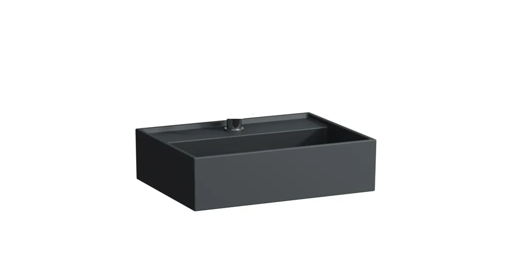 Vedd meg online LAUFEN Kartell LAUFEN Mosdótál, alsó felülete csiszolt túlfolyónyílás nélkül, csaplyuk nélkül, Graphite matt H8183307581121