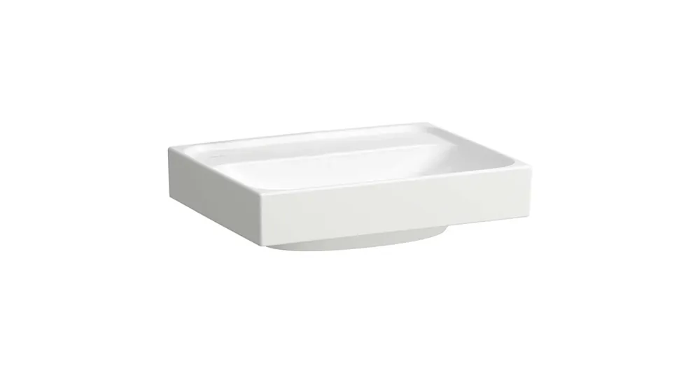 LAUFEN MEDA Kézmosó, 45 cm túlfolyónyílás nélkül, csaplyuk nélkül, Fehér LCC bevonattal H8151114001121 Szuper akció