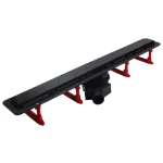 Pestan Confluo Frameless Line fekete üveg zuhanyfolyóka, 850 mm 13701206 Kedvezményes ár