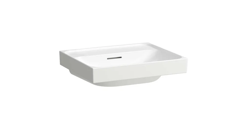LAUFEN MEDA Mosdó, 55 cm, csiszolt alsó felülettel, csaplyuk nélkül, Fehér LCC bevonattal H8161124001091 Kiárusítás