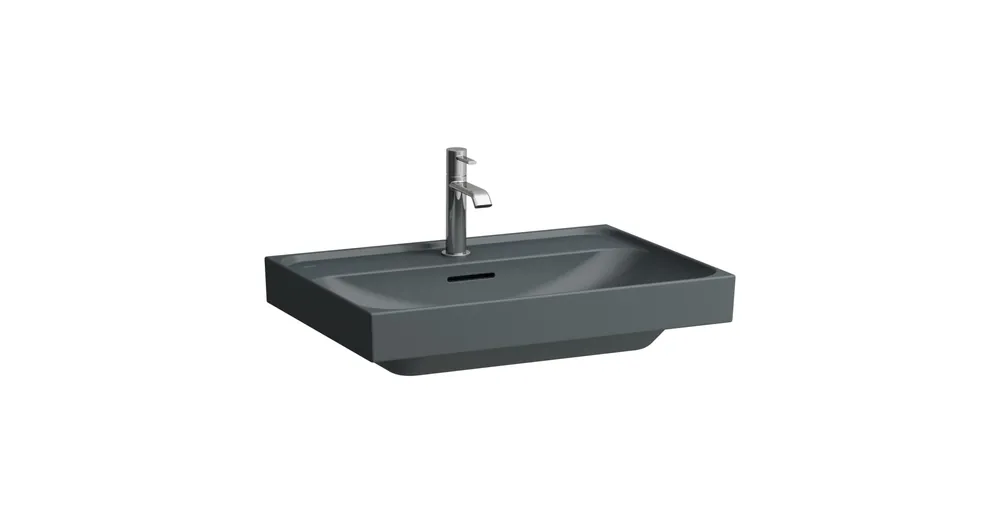 LAUFEN MEDA Mosdó, 65 cm, csiszolt alsó felülettel, egy csaplyuk, középen, Graphite matt H8161147581041 Vedd meg online