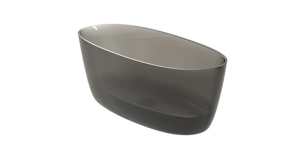 Vedd meg online Riho Oval Frosted Smoke szabadon álló kád, anyaga Solid Surface, 160x72cm, Füst B129002F01