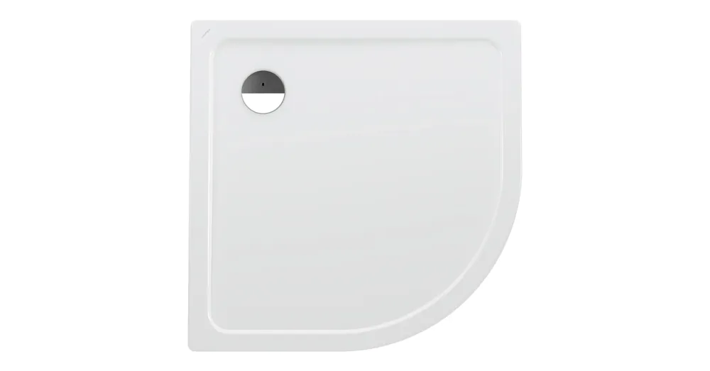 LAUFEN PLATINA Negyed-köríves alakú zuhanytálca, átmérő 550 mm, acéllemez, Matt Fehér H2150087570401 Prémium