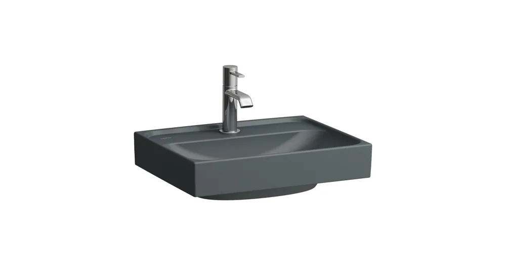 Olcsóbb LAUFEN MEDA Kézmosó, 45 cm, túlfolyónyílás nélkül, egy csaplyukkal, Matt Grafit H8151117581111