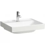 LAUFEN MEDA Mosdó, 55 cm, csiszolt alsó felülettel, túlfolyónyílás nélkül, egy csaplyukkal, Fehér H8161120001111 Szuper akció