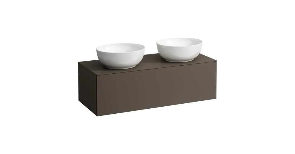 Expressz kézbesítés LAUFEN ILBAGNOALESSI Fiókos elem, 120 cm, kivágással jobb és bal oldalon, 1 fiókkal, H818975, H818976 mosdókhoz, Sötét Barna H4303140974291