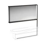 Alacsony ár LAUFEN ILBAGNOALESSI Tükör világító kerettel, 1600 mm, H814971 mosdóhoz H430451 bútorral, Havanna H4305020972711