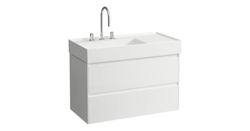 LAUFEN LANI Alsószekrény, 2 fiókkal, H810338 mosdóhoz, Matt Fehér H4039521122601 Outlet