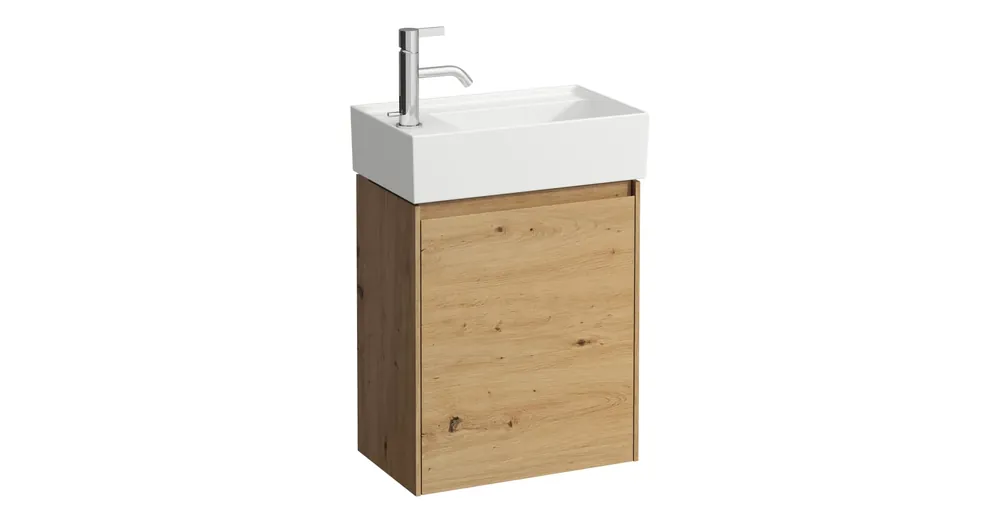 LAUFEN LANI Alsószekrény, 1 ajtóval, ajtózsanér bal oldalon, H815334, H815335 mosdókhoz, Vad Tölgy H4039011122671 Vásárlói kedvenc