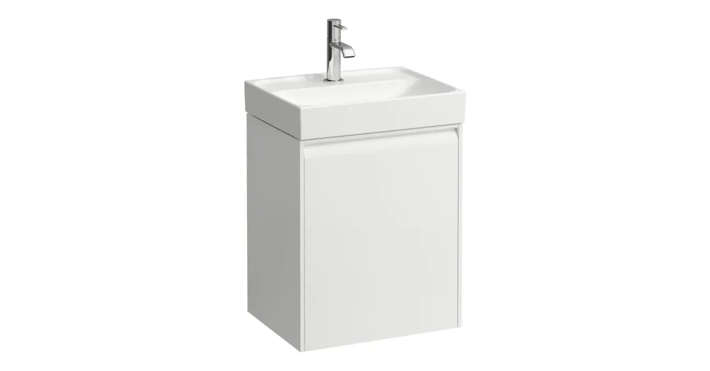 LAUFEN MEDA Alsószekrény 450 mm, 1 ajtóval, ajtózsanér jobb oldalon, H815111 mosdóhoz, Matt Fehér H4215420112601 Biztonságos fizetés