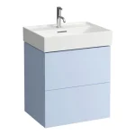 Ajánlat LAUFEN Kartell LAUFEN Alsószekrény két fiókkal, fiókelosztóval, 810333, 810338, 810339, 813332 mosdóhoz, Szürkéskék H4075690336451