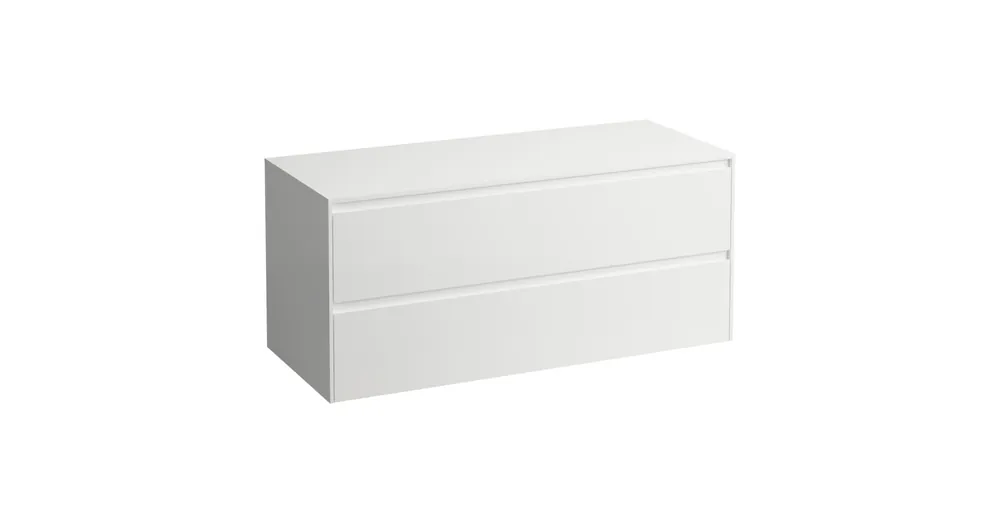 Kedvezményes ár LAUFEN LANI Fiókos elem, 120 cm, 2 fiókkal, kivágás nélkül, Matt Fehér H4043301122601