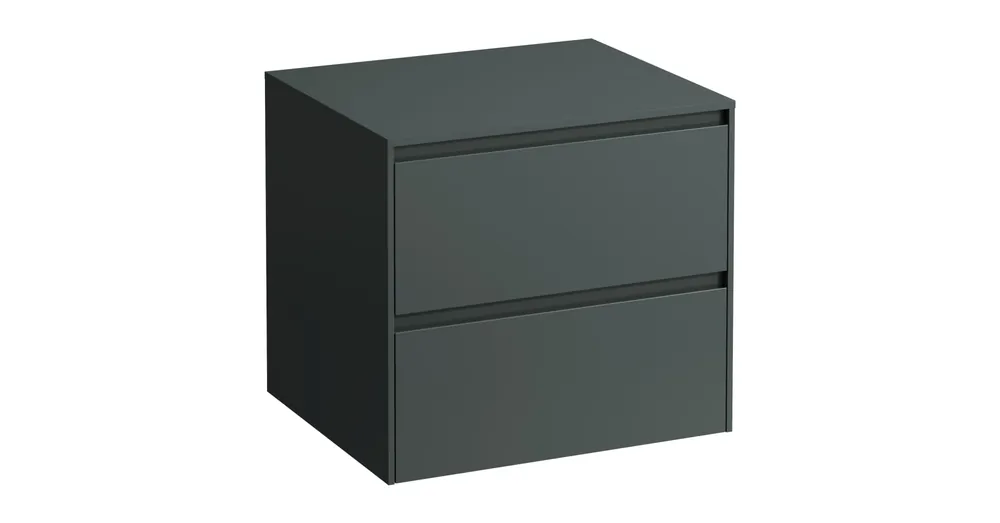LAUFEN LANI Fiókos elem, 60 cm, 2 fiókkal, kivágás nélkül, Traffic Szürke H4043001122661 Expressz kézbesítés