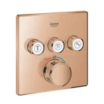 Grohe Grohtherm SmartControl Termosztát falsík mögötti telepítéshez, 3 fogyasztóra, rózsa arany 29126DA0 Biztonságos vásárlás
