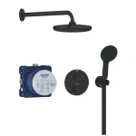 Grohe Precision Thermostat Rejtett zuhanyrendszer Vitalio Start 250 fejzuhannyal, matt fekete 348832430 Szezonális akció