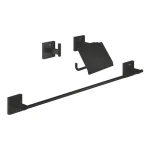 Grohe Start Cube Vendég fürdőszobai kiegészítők szett 3 az 1-ben, matt fekete 411242430 Nézd meg most