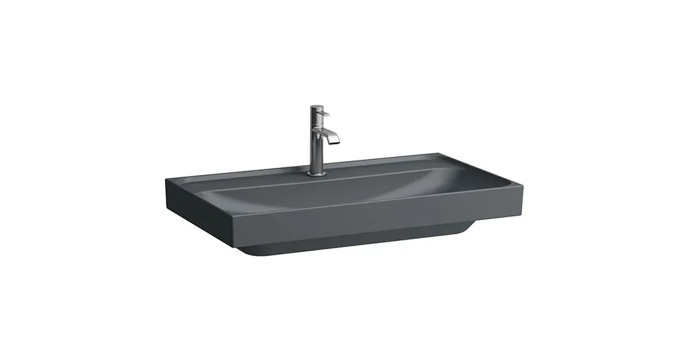 Expressz szállítás LAUFEN MEDA, Mosdó, 80 cm, túlfolyónyílás nélkül, egy csaplyukkal, Matt Grafit H8101177581111