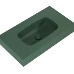 Kedvezményes ár AREZZO design MABEL öntöttmárvány falra szerelhető mosdó 80 cm matt zöld AR-168856