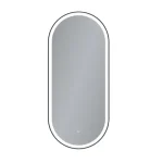 Végkiárusítás AREZZO design LED ovális okos tükör, fekete AR-3056BL