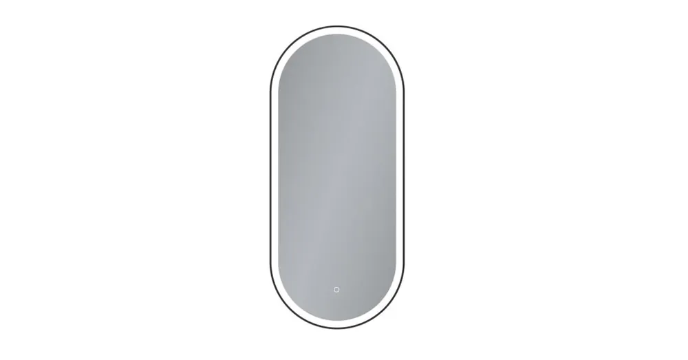 Végkiárusítás AREZZO design LED ovális okos tükör, fekete AR-3056BL