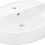 Vásárlói kedvenc Hansgrohe Xuniva D Mosdótál 600/450 csapfurattal és túlfolyóval, SmartClean Fehér 61078450