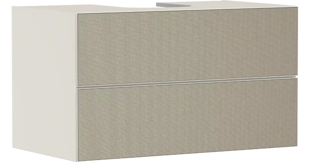 Azonnal elérhető Hansgrohe Xevolos E Konzolos mosdószekrény 980/550, matt homok bézs színű, 2 fiókkal, ráültetett mosdótálakhoz 54191390