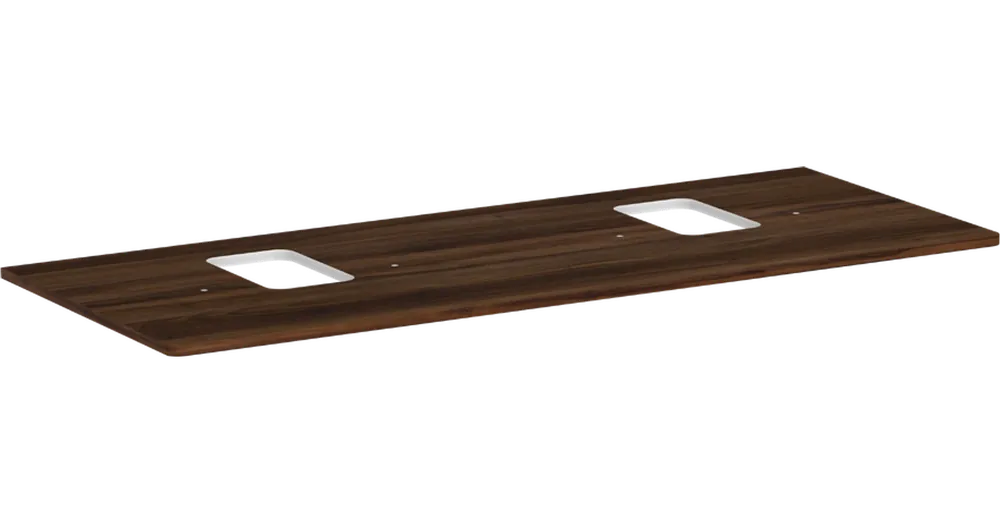 Vásárlói kedvenc Hansgrohe Xelu Q Pultlap 1360/550 dupla kivágással, csaptelep lyukkal rendelkező mosdótálhoz 54125630