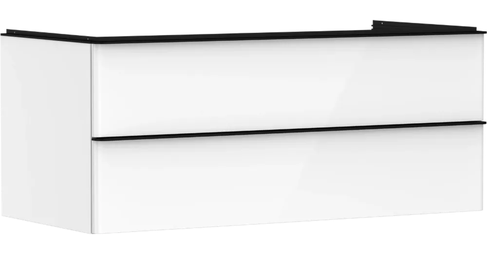 Hansgrohe Xelu Q Mosdószekrény 1180/550, magasfényű fehér színű színű, 2 fiókkal, mosdótálhoz alkalmas munkalapokhoz 54082670 Outlet