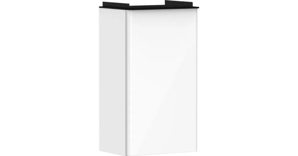 Expressz szállítás Hansgrohe Xelu Q Mosdószekrény kézmosóhoz 340/245, magasfényű fehér színű színű, jobboldali ajtózsanérral 54015670