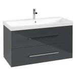 Ne maradj le Villeroy & Boch Avento fürdőszobai alsószekrény 2 fiókos crystal grey A89200B1
