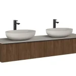 AREZZO design MONTEREY 160 cm-es alsószekrény 2 fiókkal Lincoln dió színben AR-169478 Szezonális akció