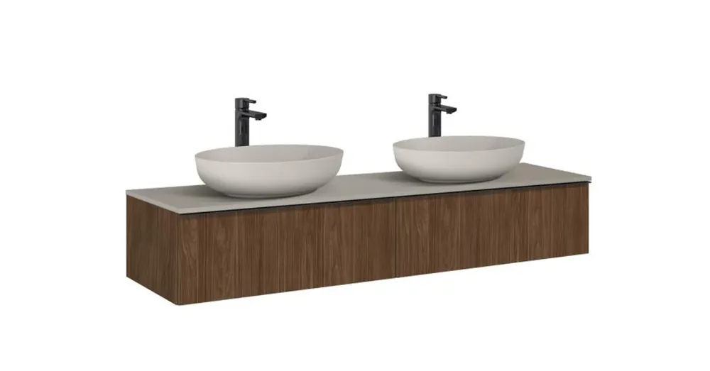 AREZZO design MONTEREY 160 cm-es alsószekrény 2 fiókkal Lincoln dió színben AR-169478 Szezonális akció