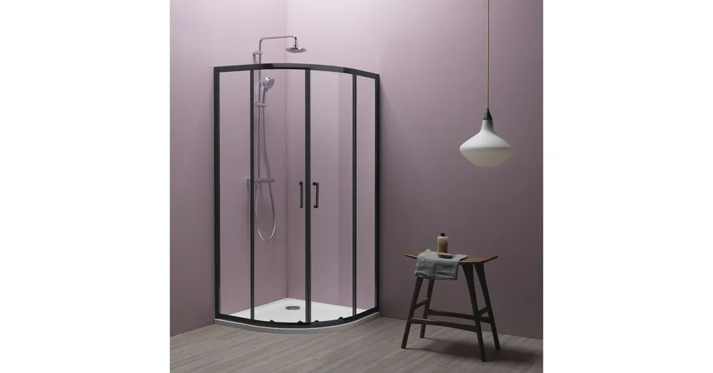 Vedd meg online Kolpa-San Eco Quat TKP 90x90 cm negyedköríves zuhanykabin matt fekete 515300