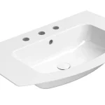 Vedd meg online SAPHO GSI PURA SLIM kerámiamosdó, 82x49cm, 3 furattal, ExtraGlaze (8826311)