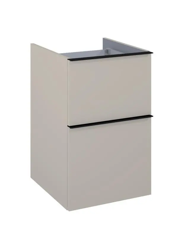 Exkluzív ajánlat AREZZO design MONTEREY 40 cm-es alsószekrény 2 fiókkal Matt Beige színben