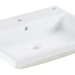 Végkiárusítás Grohe CUBE CERAMIC 60 pultba építhető mosdó túlfolyóval, 1db nyitott csaplyukkal