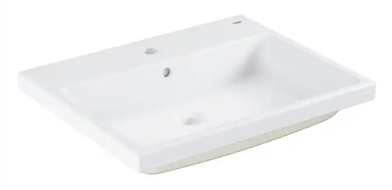 Végkiárusítás Grohe CUBE CERAMIC 60 pultba építhető mosdó túlfolyóval, 1db nyitott csaplyukkal