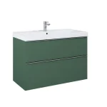AREZZO design MONTEREY 100 cm-es alsószekrény 2 fiókkal Matt zöld színben, szifonkivágással Kedvezmény