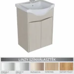 TBoss Linzy 75 cm-es fürdőszobaszekrény mosdóval, 2 ajtóval, fali rögzítéssel Ajánlat