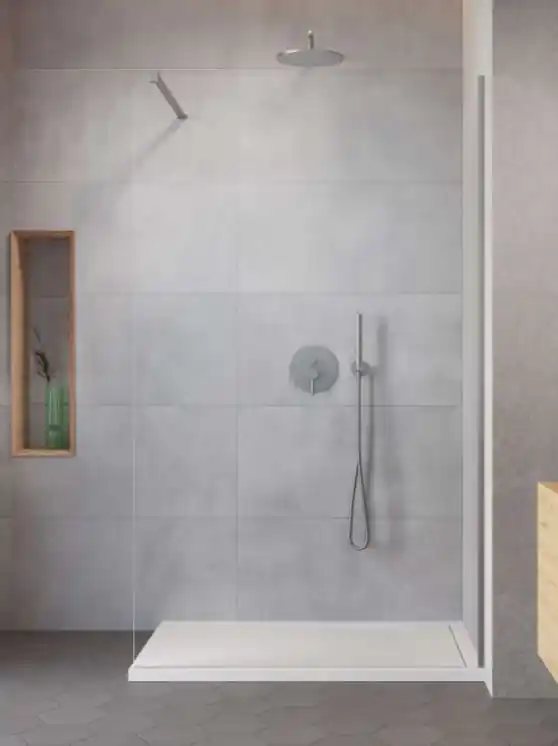 Akció Radaway Modo New Brushed Nickel II Walk-in szálcsiszolt króm zuhanyfal
